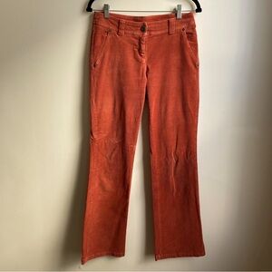 Vintage Y2K United Colors of Benetton Orange Stretch Corduroy Pants 40 30" Waist